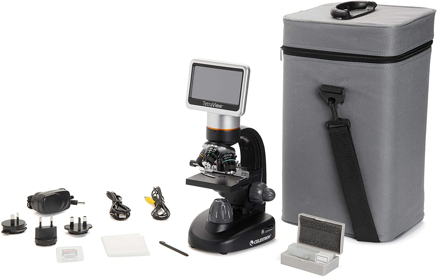 Microscopio Biológico Digital TetraView LCD 5MP Celestron
