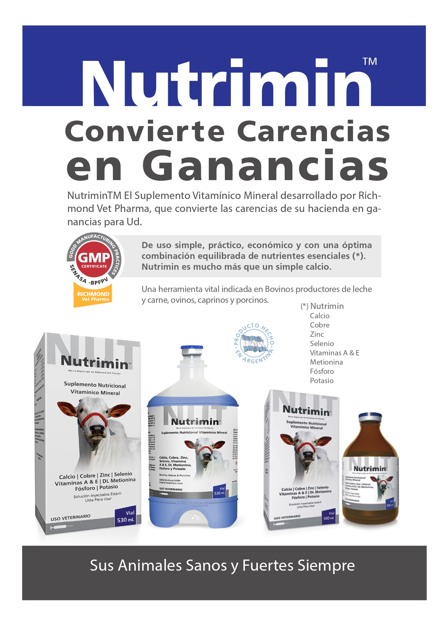 NUTRIMIN es un suplemento nutricional inyectable - Imagen 2