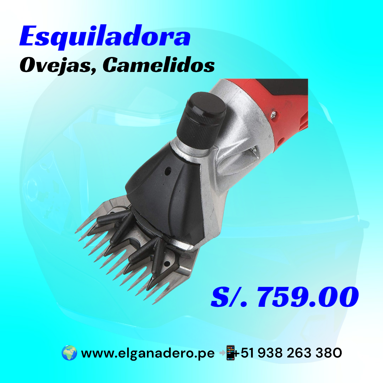 Esquiladora Eléctrica para Ovejas y Camelidos - Imagen 3
