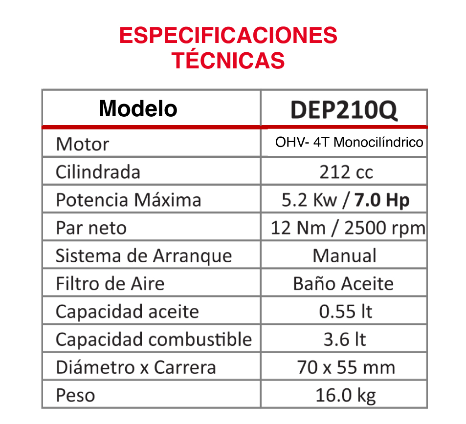 MOTOR ESTACIONARIO DPE 210 7HP DUCATI - Imagen 7