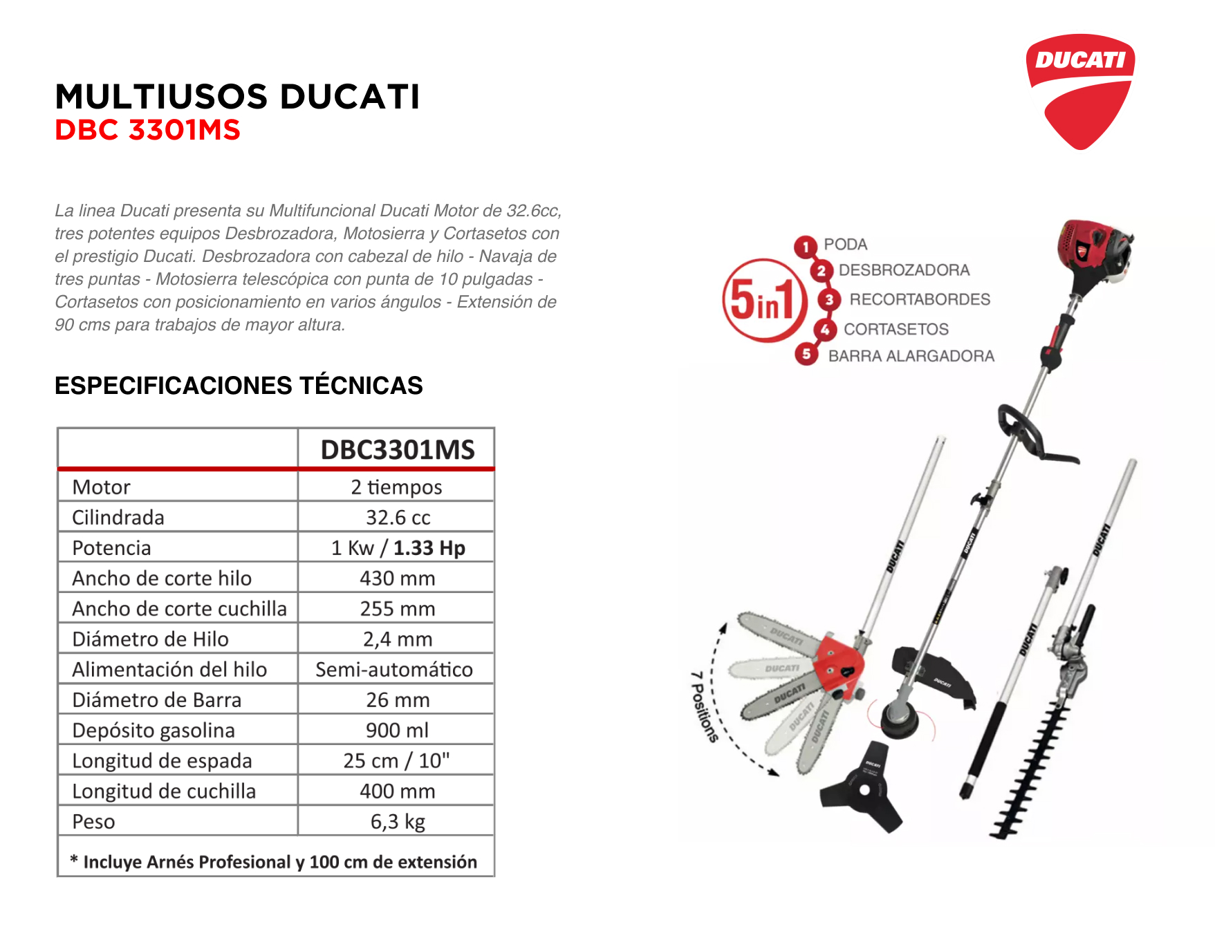 KIT MULTICUTTER DUCATI DBC3301M - Imagen 3