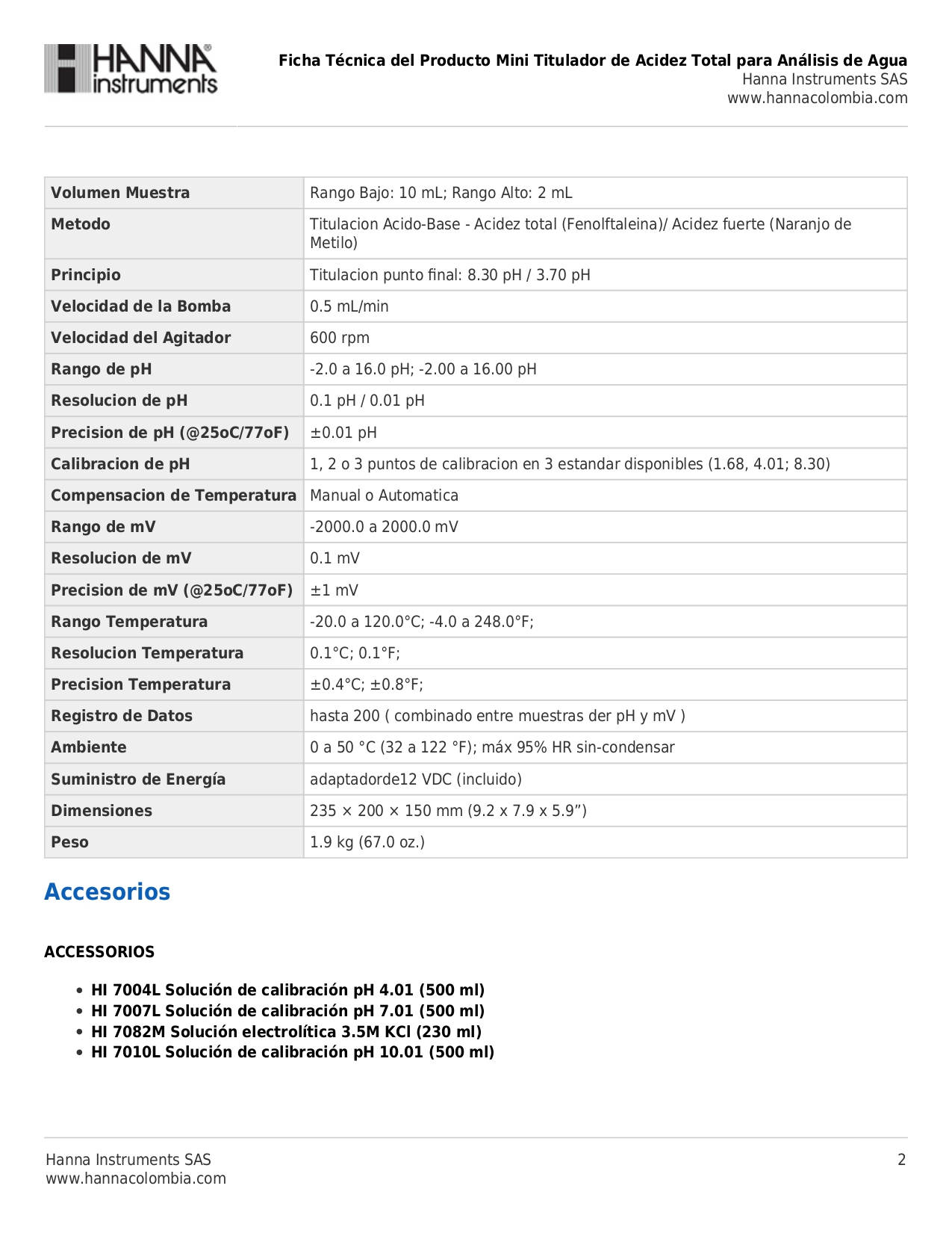 HI84530-01 Minititulador para la medición de acidez titulable en agua - Imagen 3