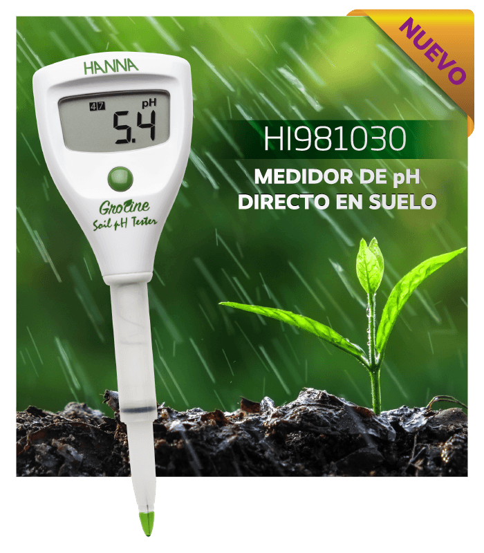 pH metro Hanna HI981030 para Medir pH en suelo GroLine - Imagen 4