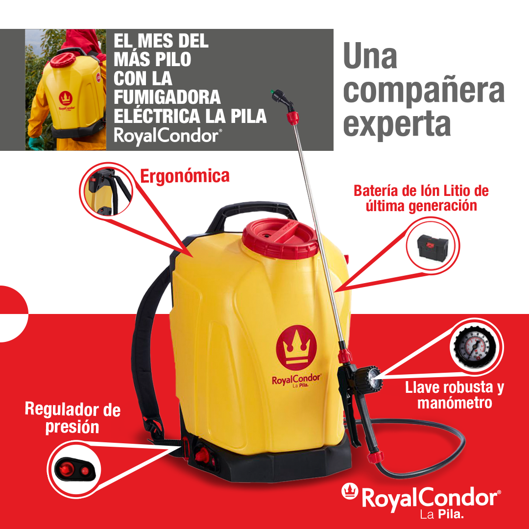 Fumigadora a Bateria Recargable de Litio Royal Condor La Pila - Imagen 4