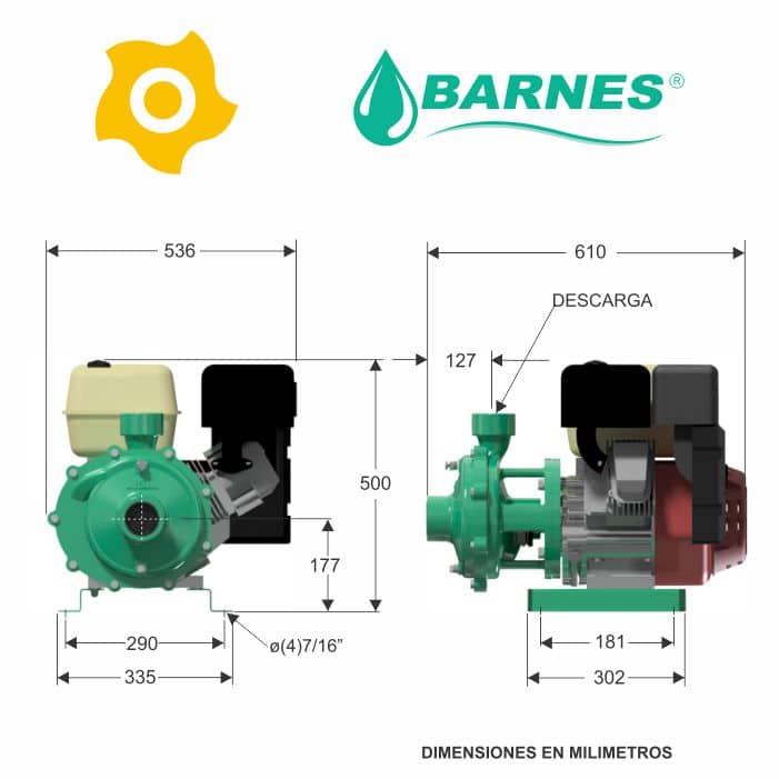 Motobomba Alta Presión 15Hp 2X2" - Imagen 3
