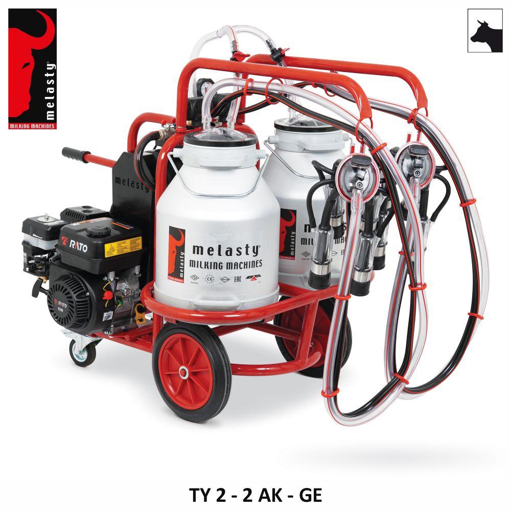 Máquina de Ordeño Portátil Melasty TY 2-2 AK-GE | Doble | 2 x 30 L | Motor Gasolina 6.5 HP - Imagen 4