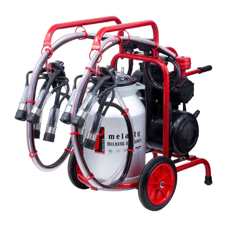 Máquina de Ordeño Portátil Melasty TY 2-2 AK-GE | Doble | 2 x 30 L | Motor Gasolina 6.5 HP - Imagen 2